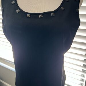 Black Studded Women's Top